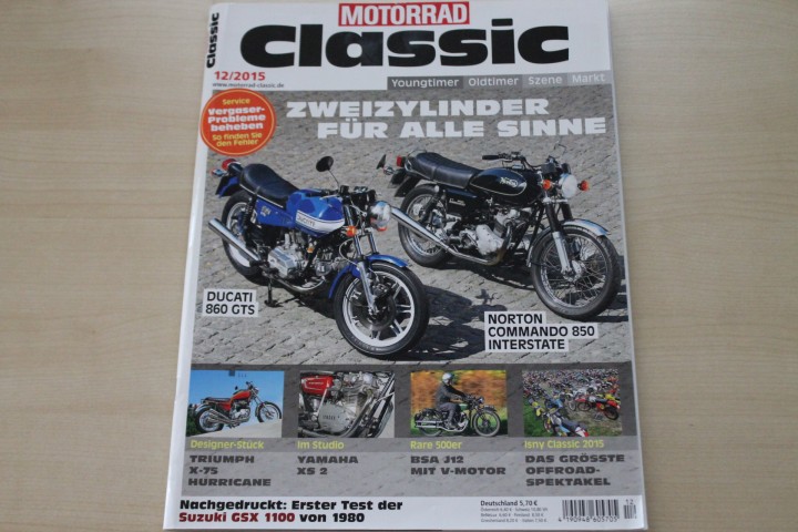 Deckblatt Motorrad Classic (12/2015)